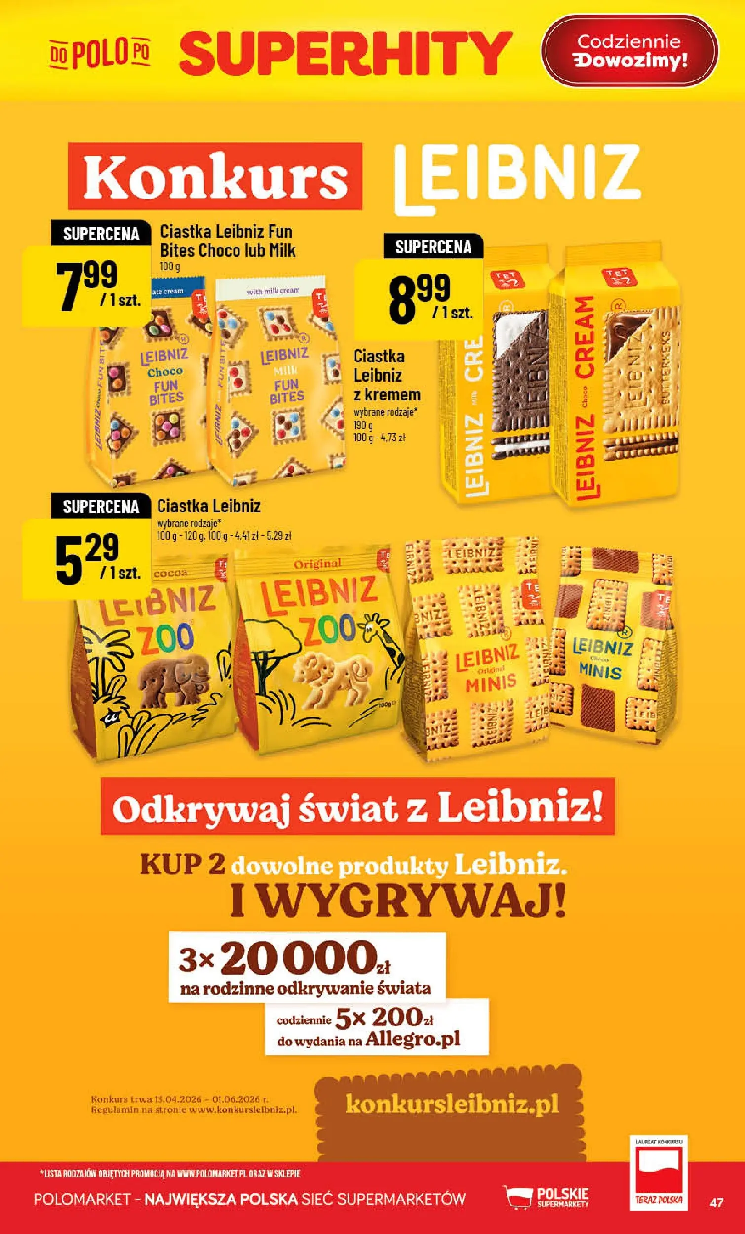 Nowa POLOmarket gazetka od jutra 06.05.2026 | Strona: 47 | Produkty: Ciastka
