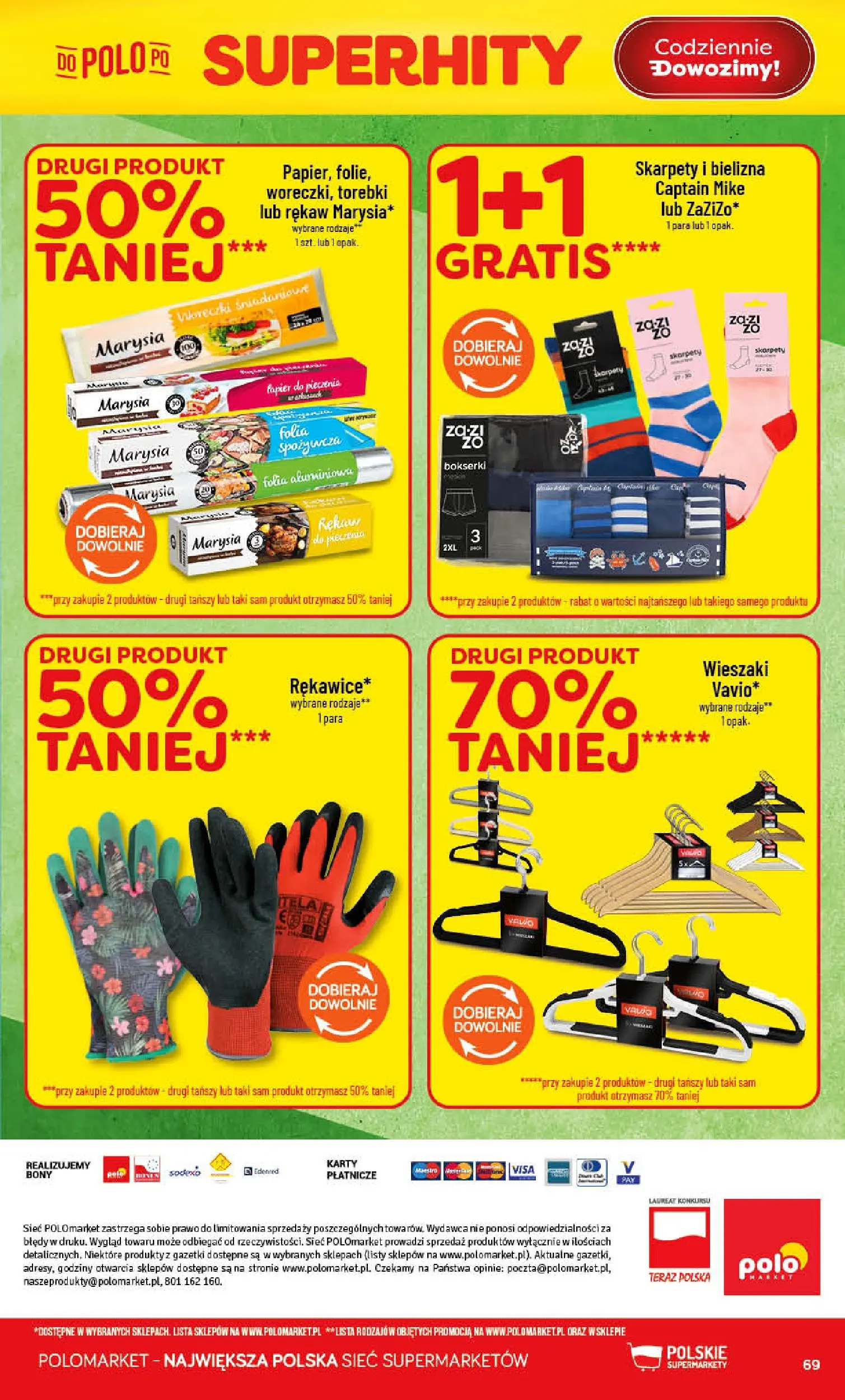 Nowa POLOmarket gazetka od jutra 06.05.2026 | Strona: 69 | Produkty: Bielizna, Skarpety, Bokserki, Wieszaki