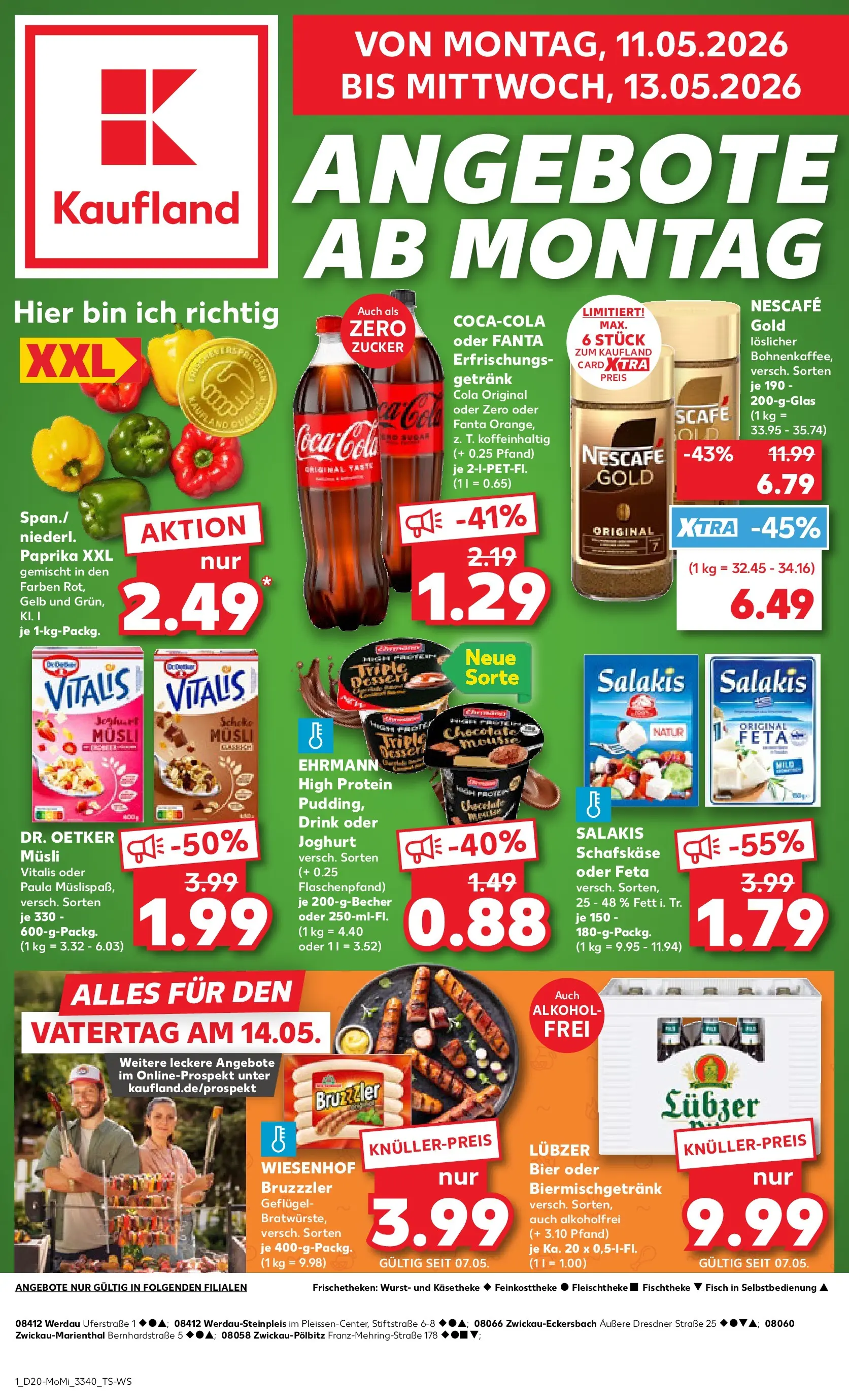 Prospekt Kaufland ab 10.05.2026 » Angebote Online zum Blättern | Seite: 1 | Produkte: Nescafe, Joghurt, Fisch, Paprika