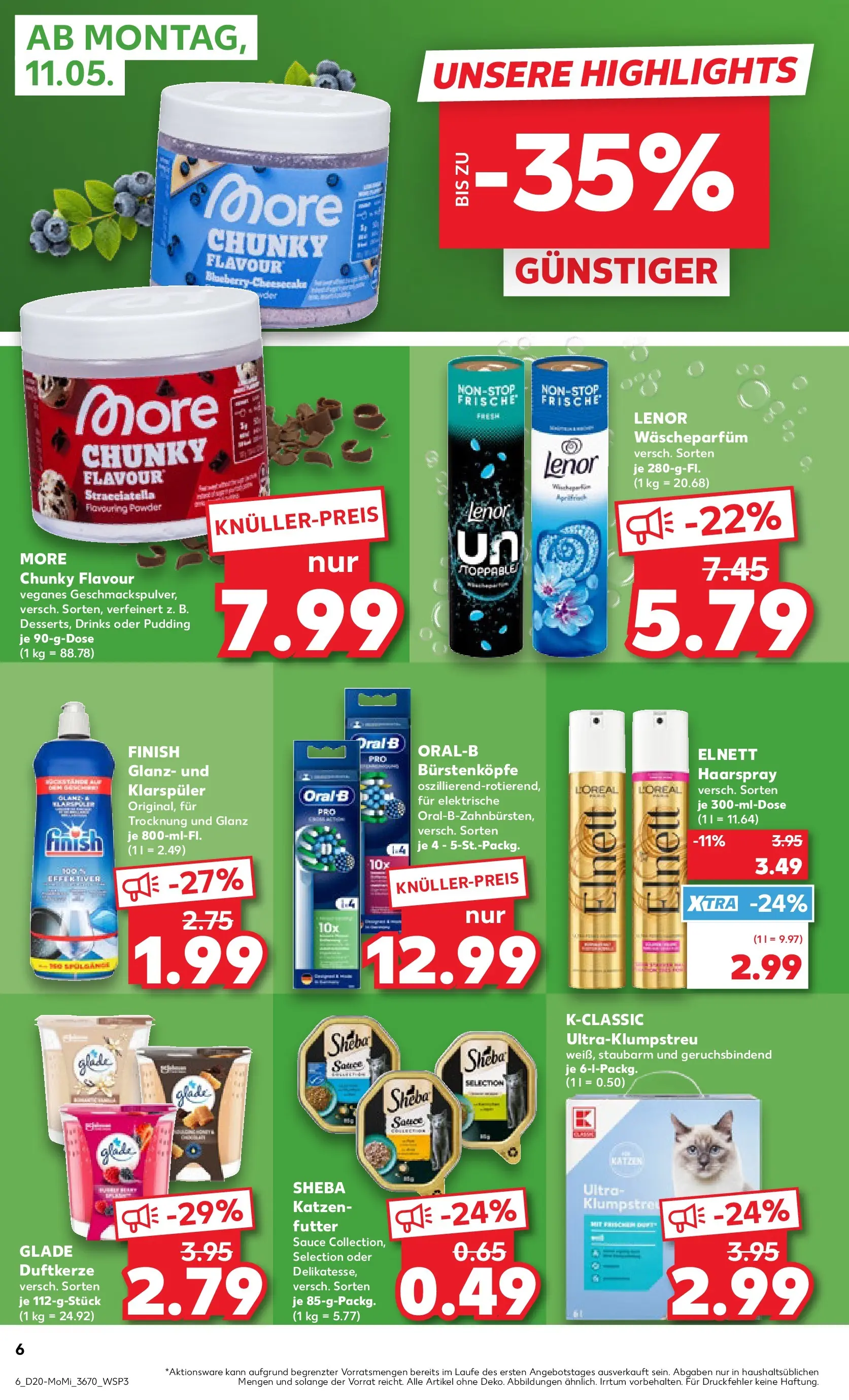 Prospekt Kaufland ab 10.05.2026 » Angebote Online zum Blättern | Seite: 6 | Produkte: Lenor, Sheba, Katzenfutter, Pudding