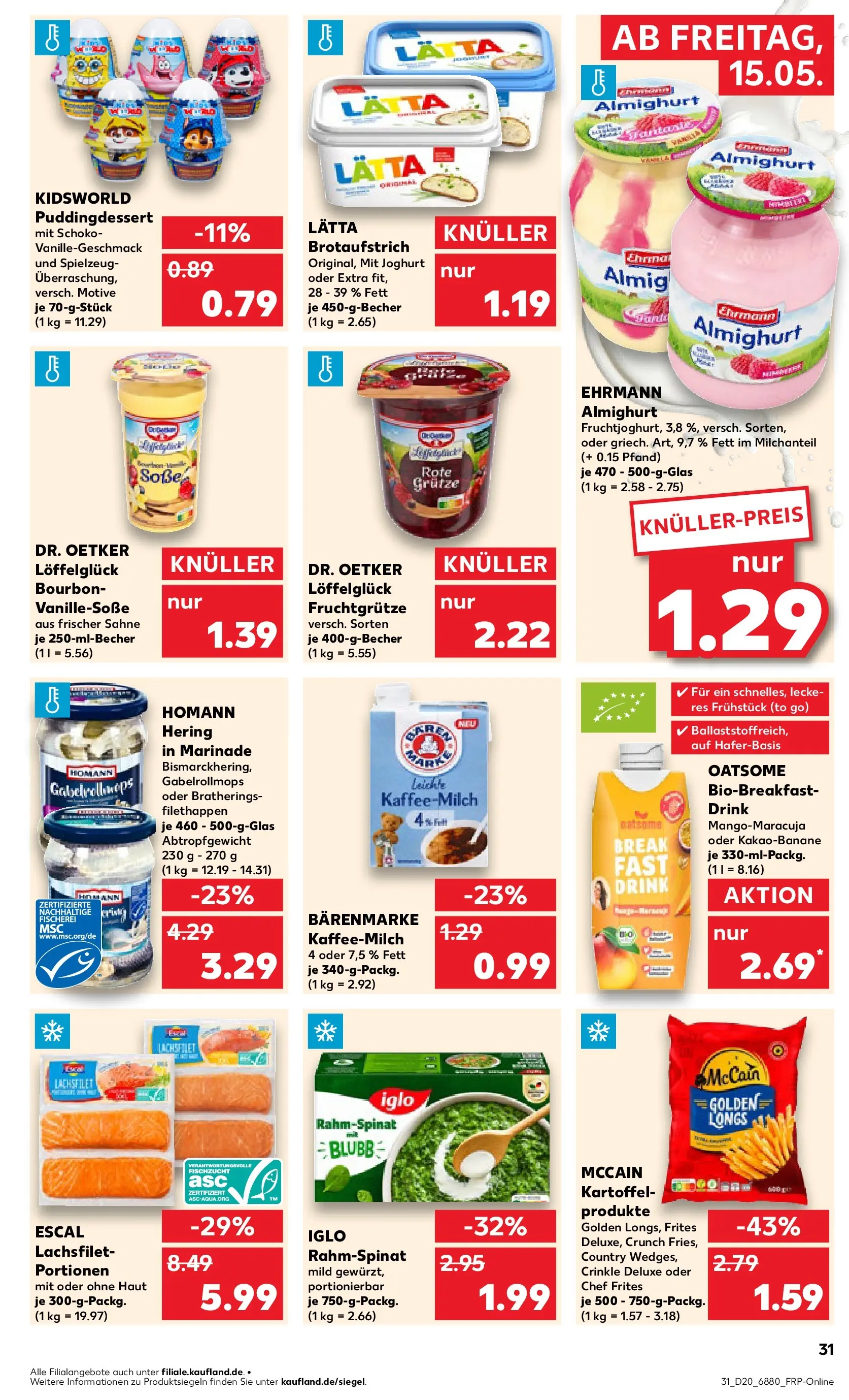 Prospekt Kaufland ab 10.05.2026 » Angebote Online zum Blättern | Seite: 38 | Produkte: Joghurt, Iglo, Lätta, Sahne