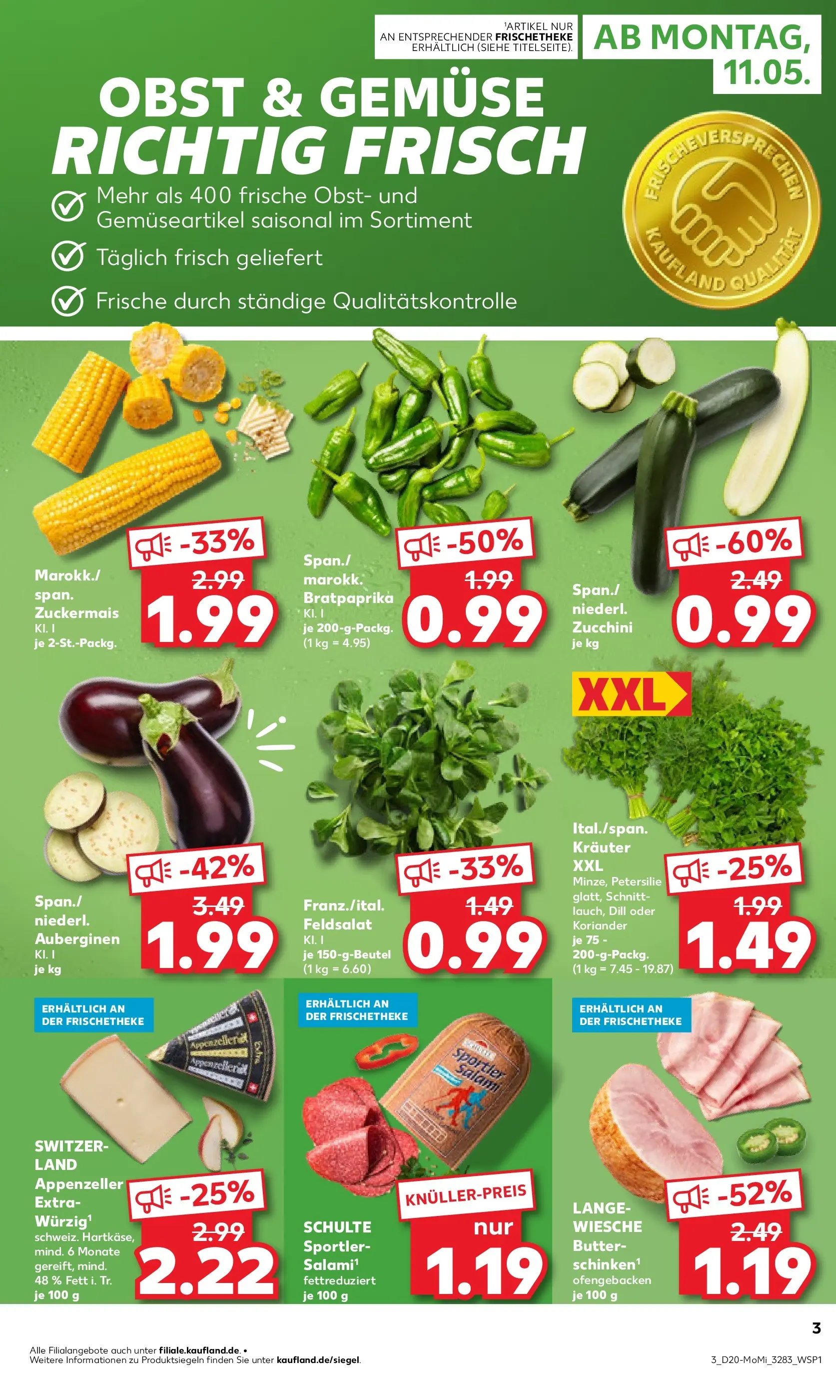 Prospekt Kaufland ab 10.05.2026 » Angebote Online zum Blättern | Seite: 3 | Produkte: Gemüse, Obst, Dill, Zucchini