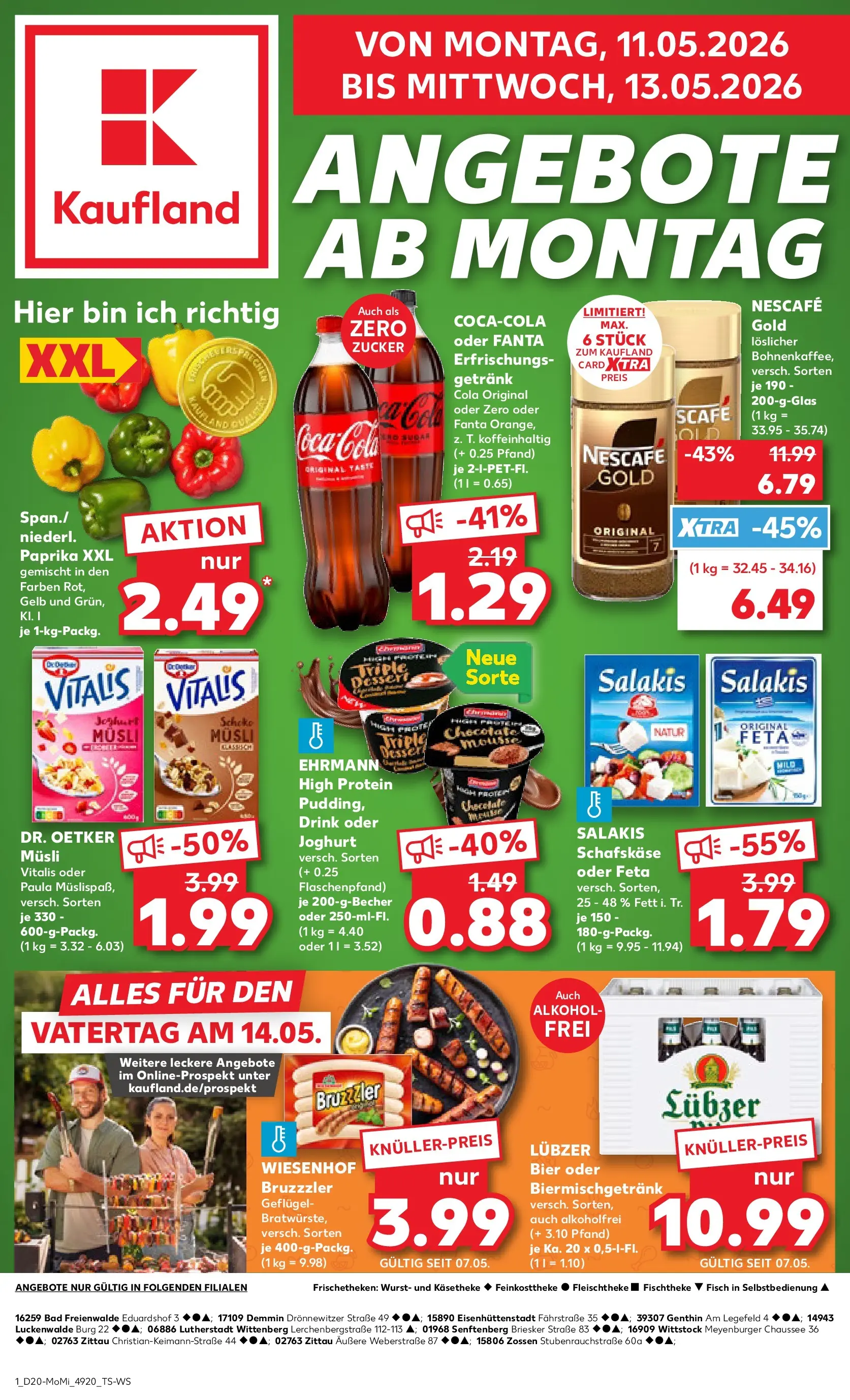 Prospekt Kaufland ab 10.05.2026 » Angebote und Werbung Online | Seite: 1 | Produkte: Musli, Fisch, Zucker, Salakis Prospekt Kaufland ab 10.05.2026 » Angebote Online zum Blättern | Seite: 1 | Produkte: Musli, Fisch, Zucker, Salakis