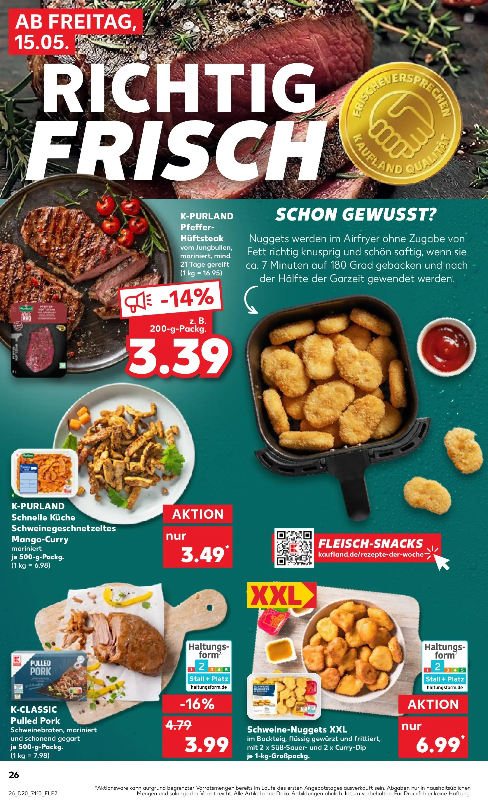 Prospekt Kaufland ab 15.05.2026 » Angebote Online zum Blättern | Seite: 26 | Produkte: Küche, Pfeffer, Steak