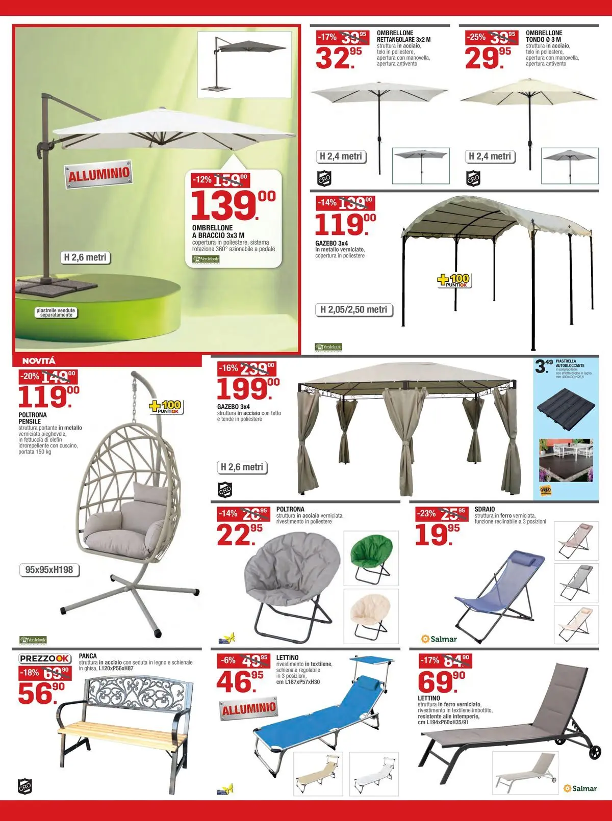 Nuovo Brico OK - Aggiungi un metro a tavola! dal 06/05/2026 > offerte anteprima 🛍️ | Pagina: 2 | Prodotti: Panca, Sdraio, Gazebo, Piastrelle
