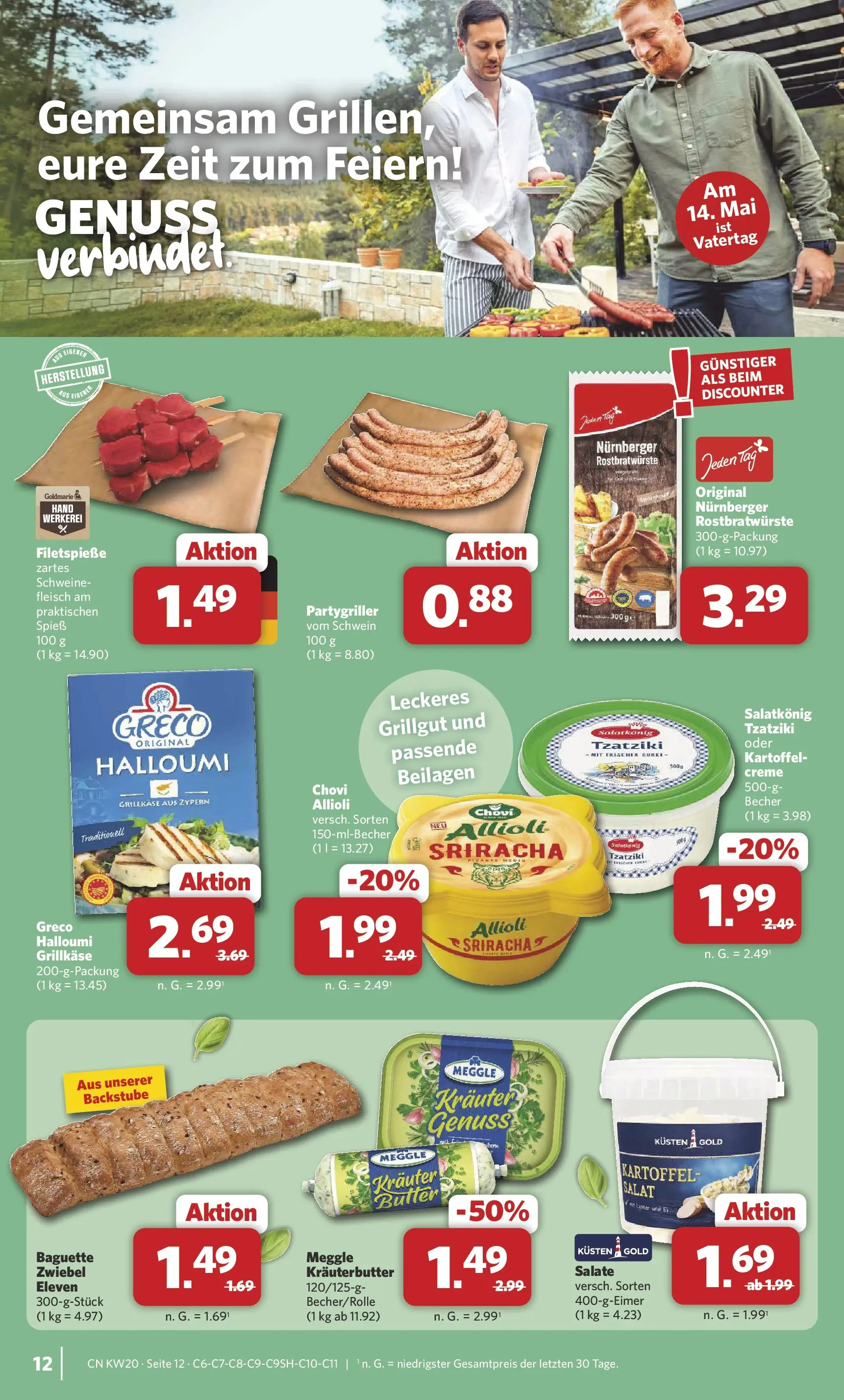 Combi Prospekt Detmold (ab 11.05.2026) zum Blättern | Seite: 12 | Produkte: Butter, Baguette, Kräuterbutter, Salat