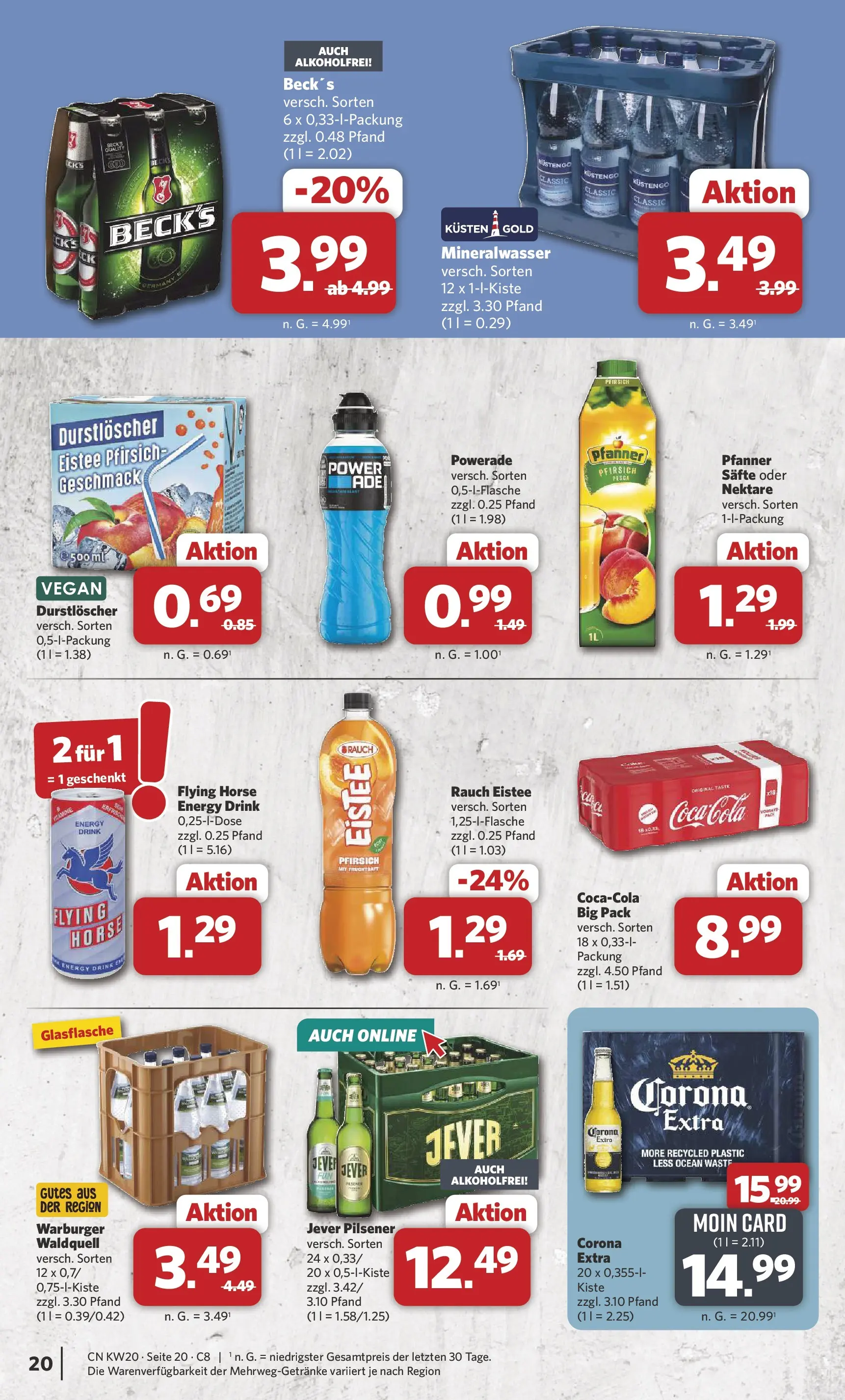 Combi Prospekt Borchen (ab 11.05.2026) zum Blättern | Seite: 21 | Produkte: Coca cola, Mineralwasser, Jever, Pfirsich