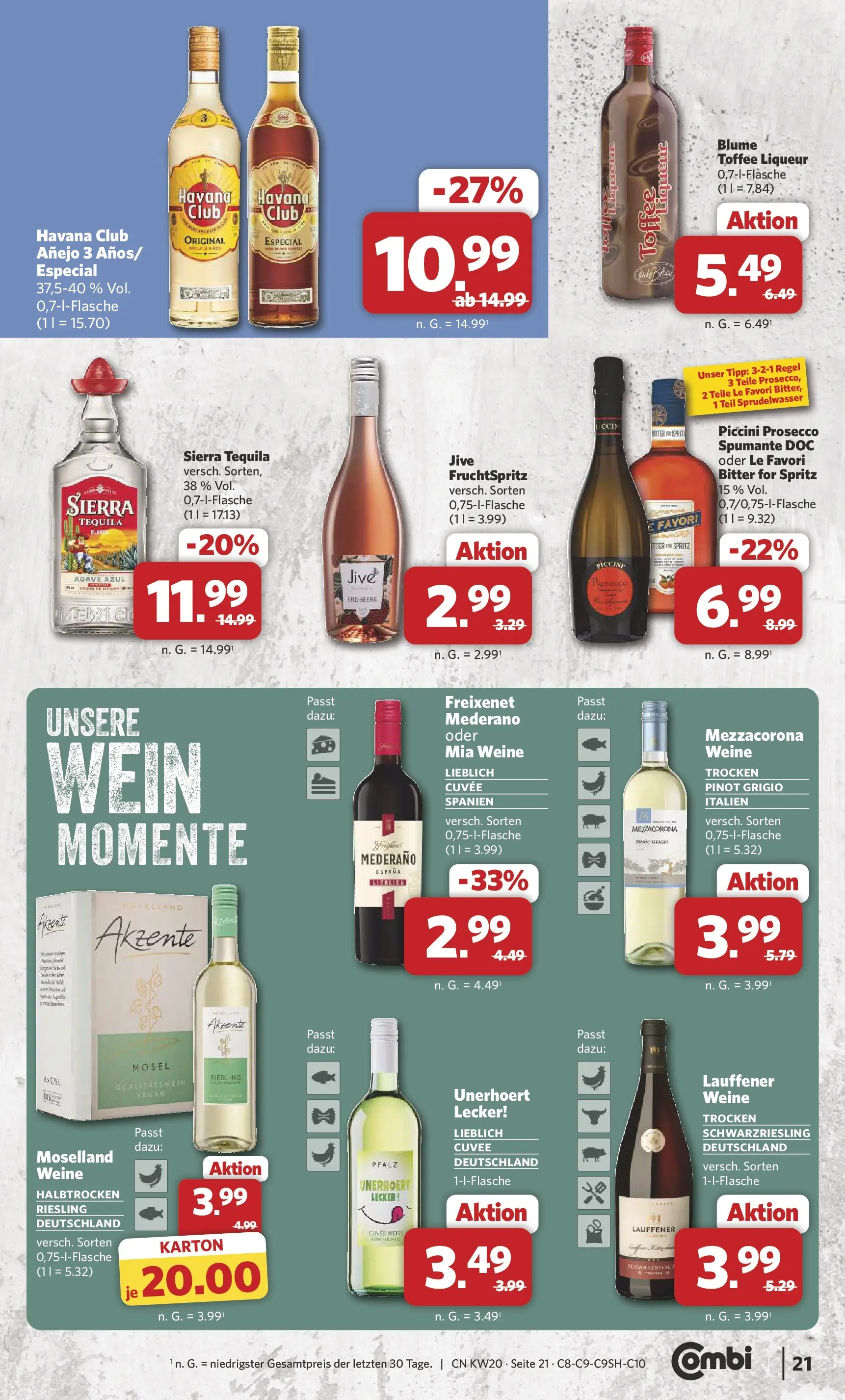 Combi Prospekt Detmold (ab 11.05.2026) zum Blättern | Seite: 22 | Produkte: Havana club, Freixenet, Tequila, Wein