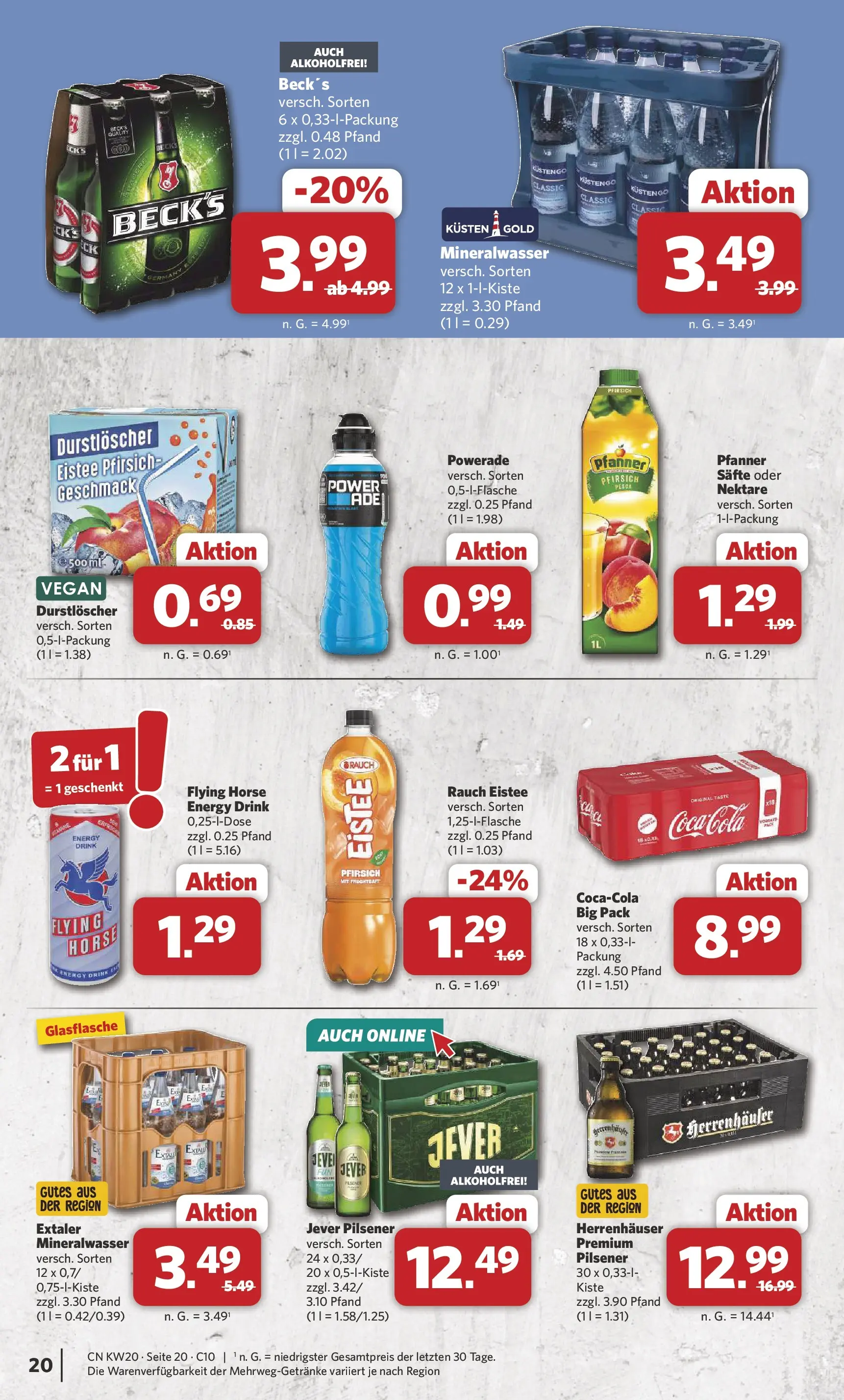 Combi Prospekt Celle (ab 11.05.2026) zum Blättern | Seite: 21 | Produkte: Durstloscher, Energy, Mineralwasser, Pfirsich