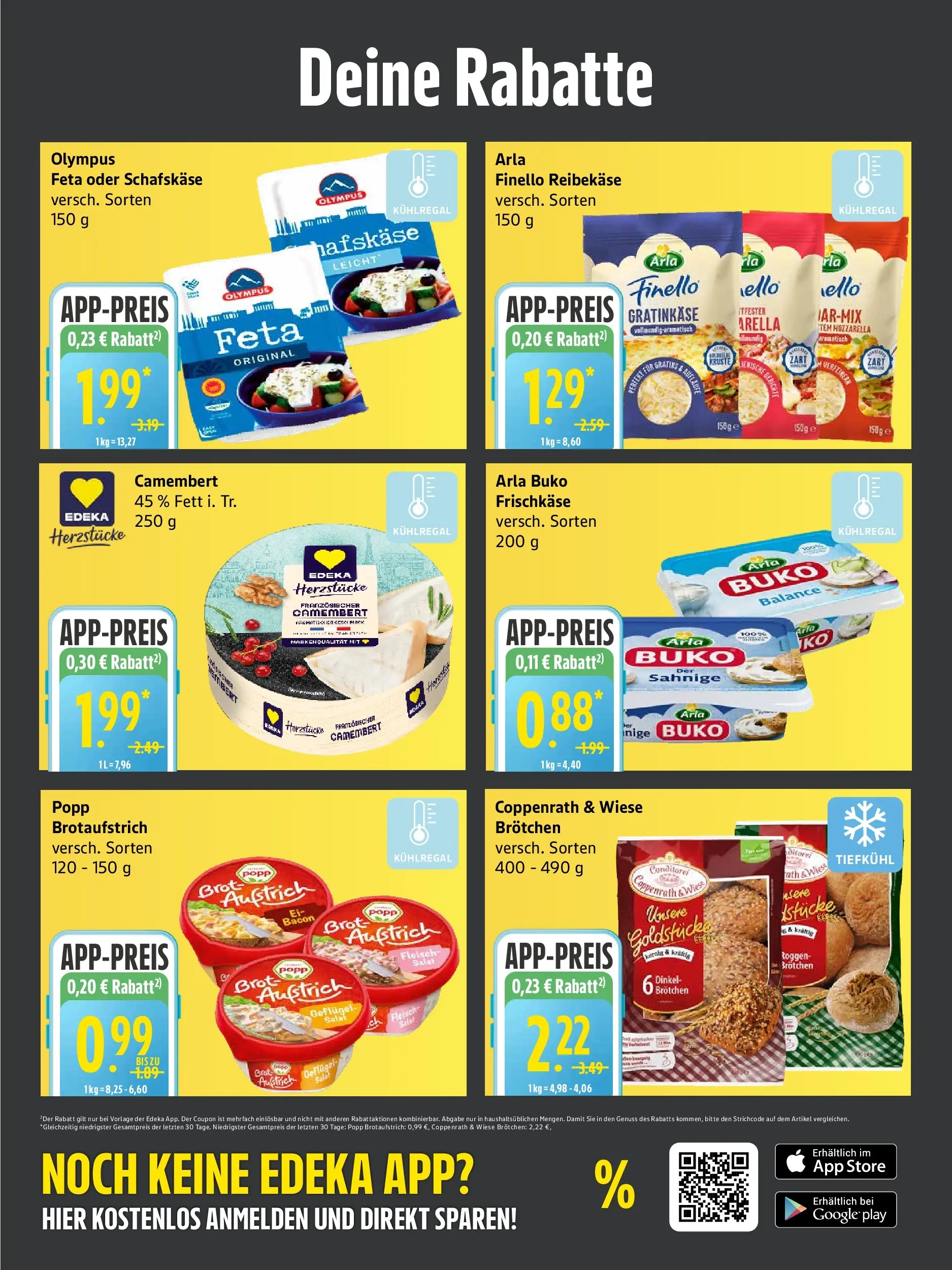 Edeka prospekt Rostock	 (ab 04.05.2026) » Angebote Online | Seite: 3 | Produkte: Mozzarella, Arla buko, Frischkase, Schafskase