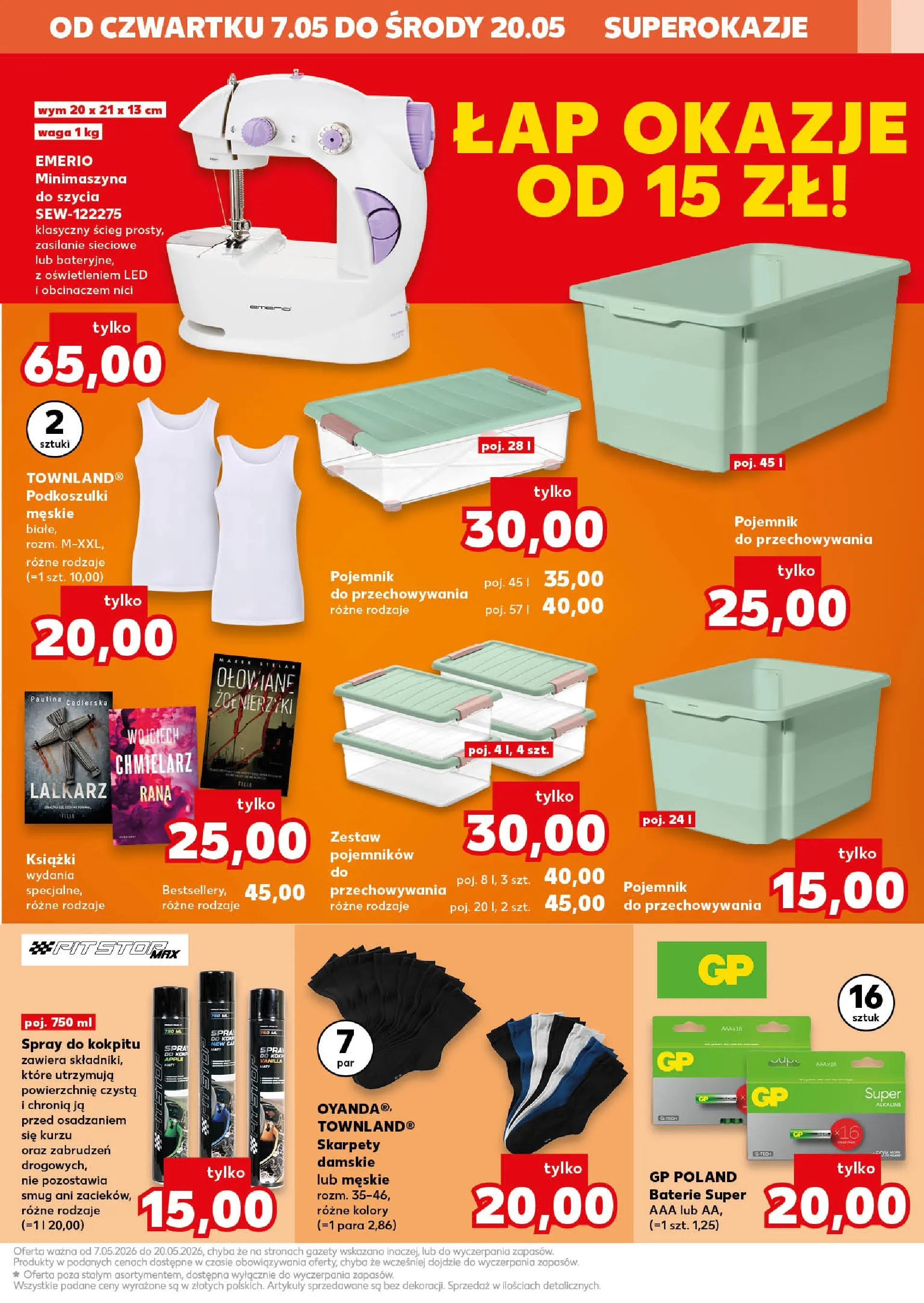 Kaufland gazetka - Złap Okazje od 07.05.2026 - od jutra PDF | Strona: 13 | Produkty: Skarpety, Waga, Baterie, Książki