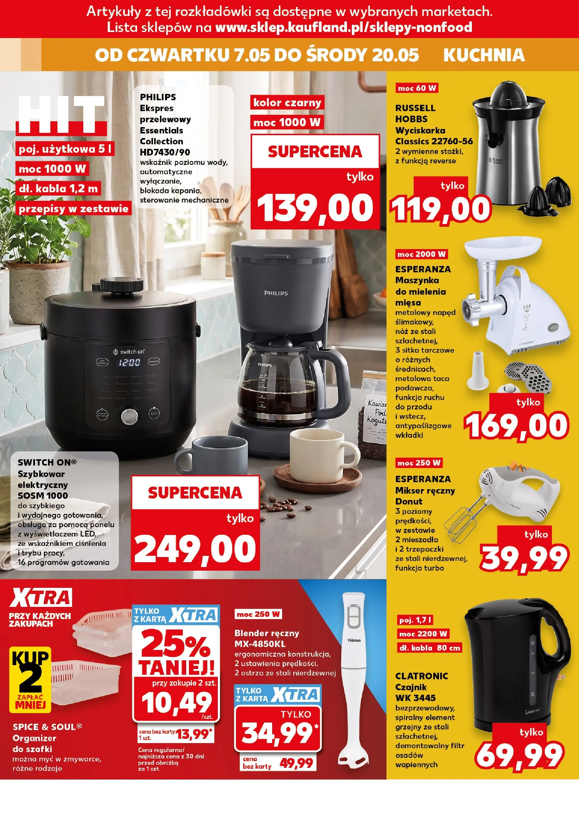 Kaufland gazetka - Złap Okazje od 07.05.2026 - od jutra PDF | Strona: 16 | Produkty: Mikser, Donut, Blender, Wyciskarka