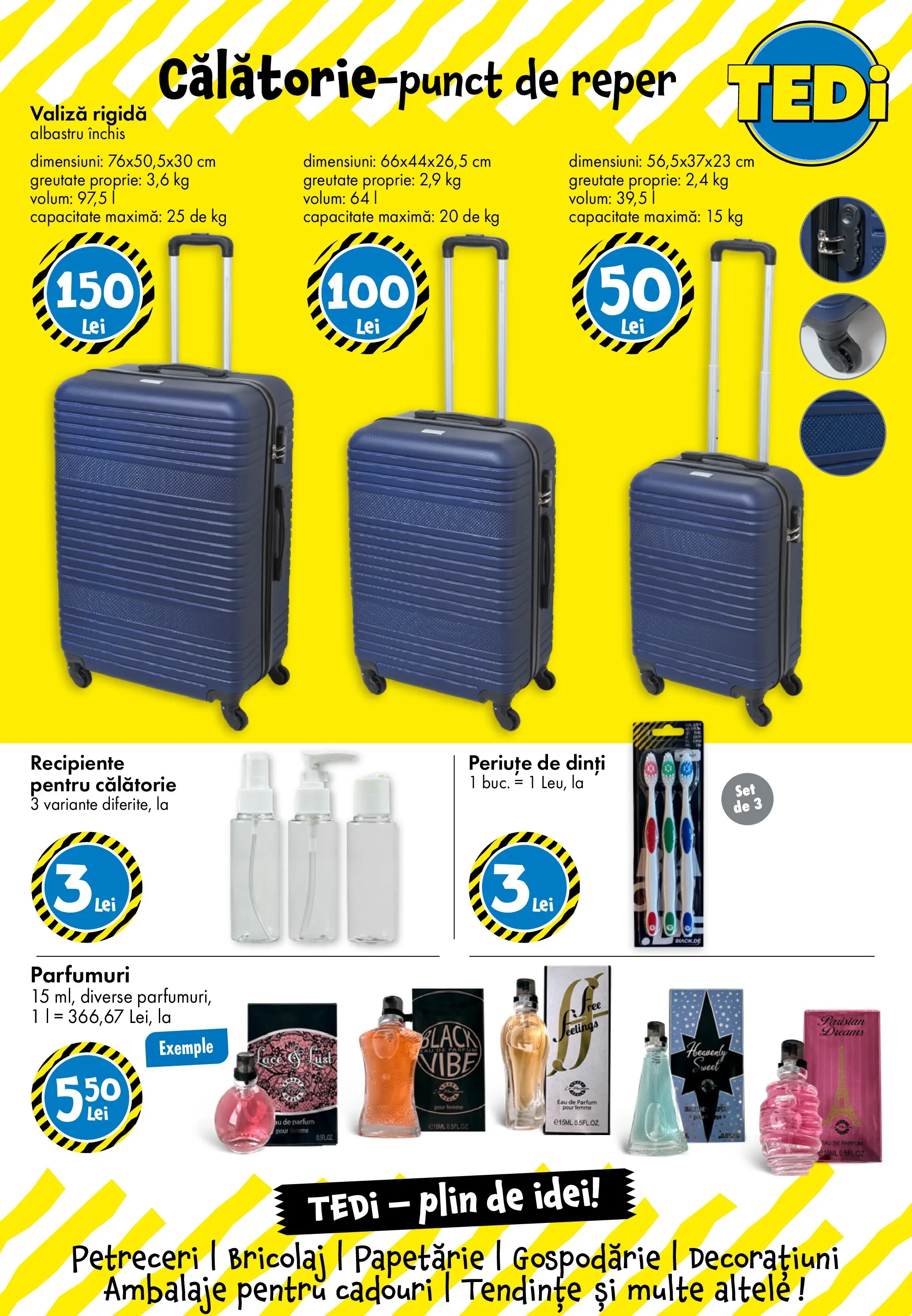 TEDi - Catalog TEDi până în data de 16.05.2026 - Oferta 09.05.2026 - 16.05.2026 | Pagină: 2 | Produse: Valiză, Parfum, Recipiente