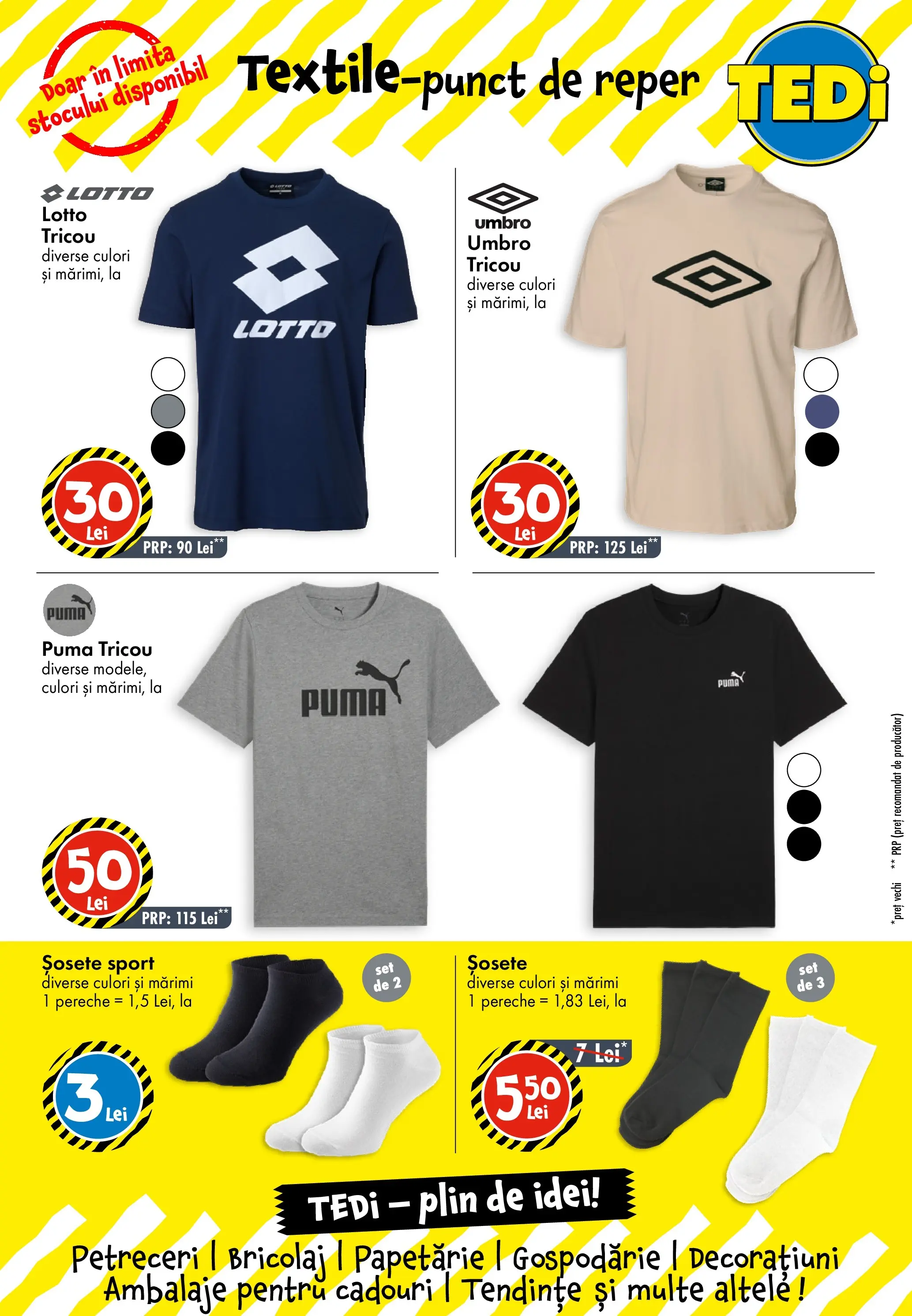 TEDi - Catalog TEDi până în data de 16.05.2026 - Oferta 09.05.2026 - 16.05.2026 | Pagină: 4 | Produse: Tricou, Șosete