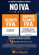 Unieuro NO IVA days da Unieuro! - al 10.05.2026