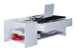 Couchtisch Tindus ca. 100x50x35 cm Schwarz/Wei&szlig;