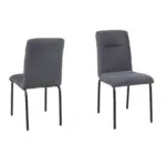 M&ouml;belix Stuhl-Set dunkelgrau, B: 44,5cm