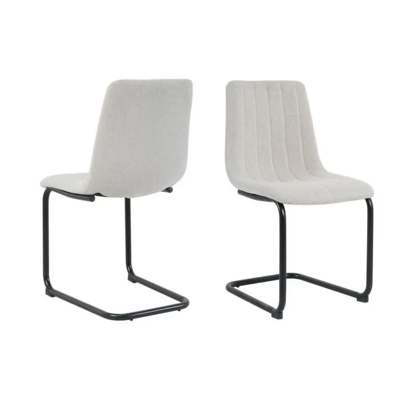 STUHL-SET Strukturgewebe beige, B: 43cm