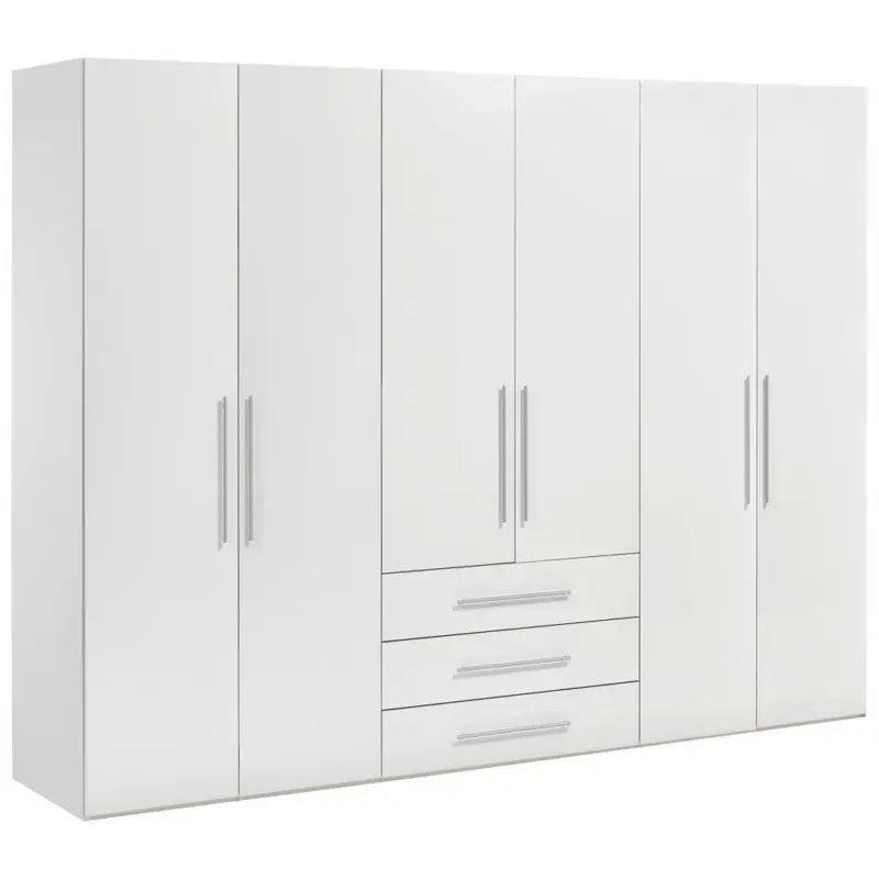 Dreht&uuml;renschrank in Wei&szlig;, Wei&szlig; Hochglanz