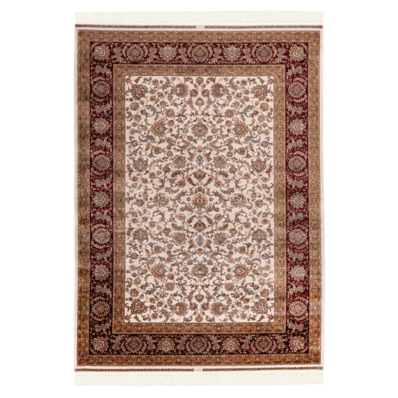 Webteppich 160/230 cm My Babylon of Obsession Creme, Hellbraun, Kirschrot