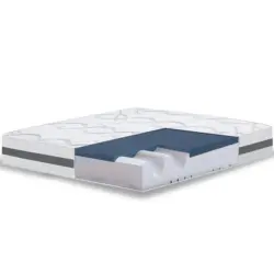 DIE White Stone Single Matratze 90x190 Memory Foam Orthop&auml;die H&ouml;he 22 cm, hergestellt in Italien