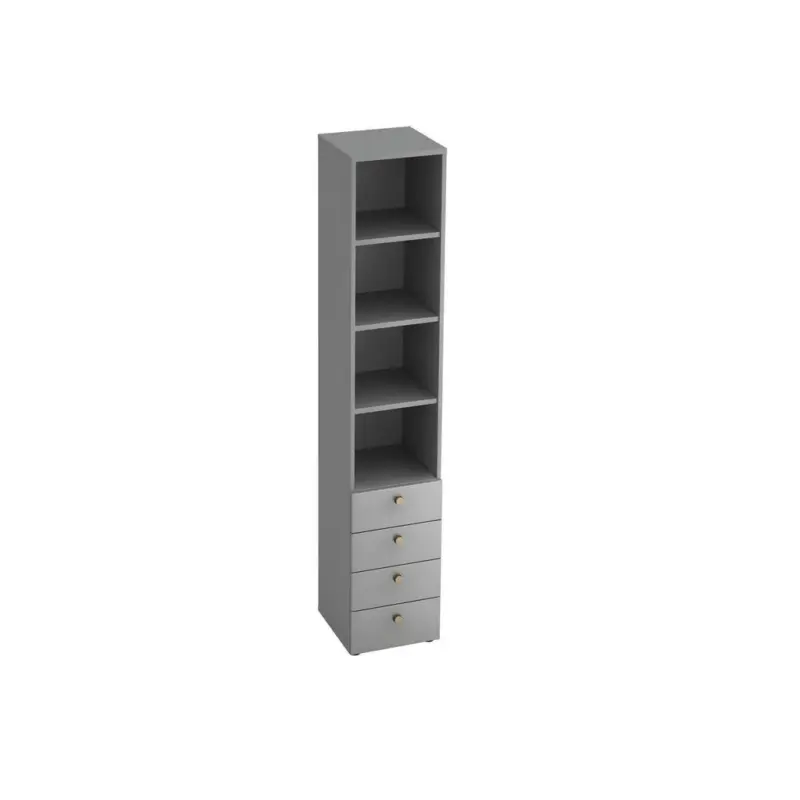 Regal 40/215,6/42 cm Grau, Silberfarben