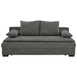 Schlafsofa in Webstoff Grau