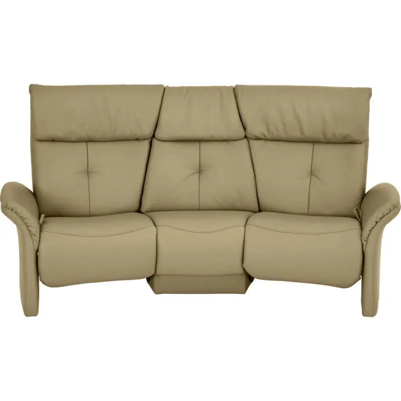 Trapezsofa Heimkino in Echtleder Olivgr&uuml;n