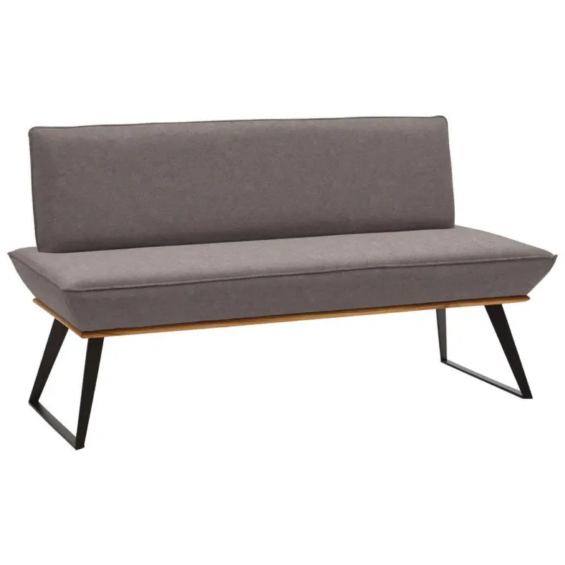 Sitzbank 160/87/64 cm in Schwarz, Eichefarben, Graubraun