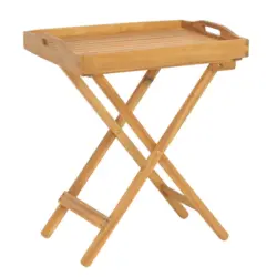 Gartenbeistelltisch 58/44/70 cm Holz rechteckig