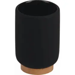 Zahnputzbecher Holz, Keramik