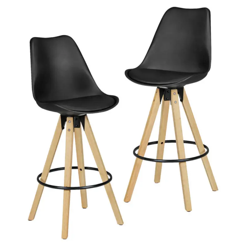 Barhocker-Set in Schwarz