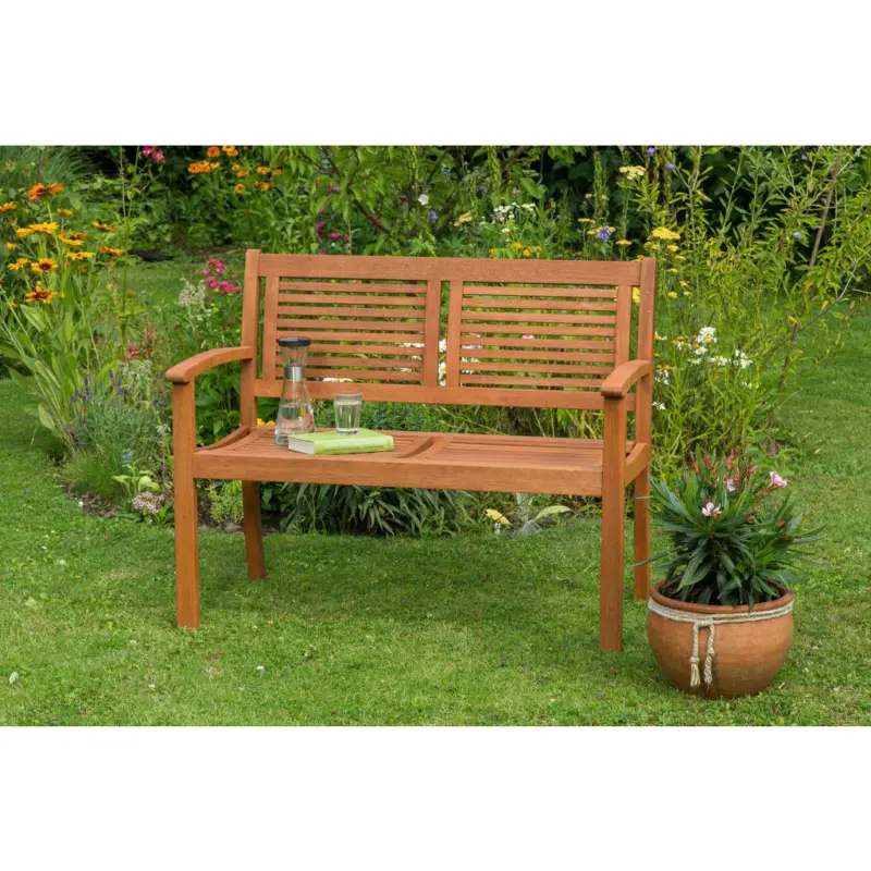 Gartenbank 110/90/58 cm in Naturfarben