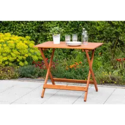 Gartenklapptisch Holz Naturfarben rechteckig