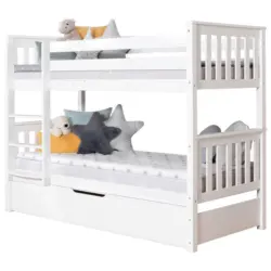 Etagenbett 90/200 cm Wei&szlig;