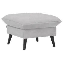 Hocker in Textil Hellgrau