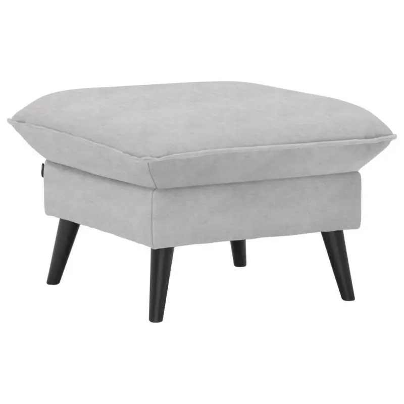 Hocker in Textil Hellgrau