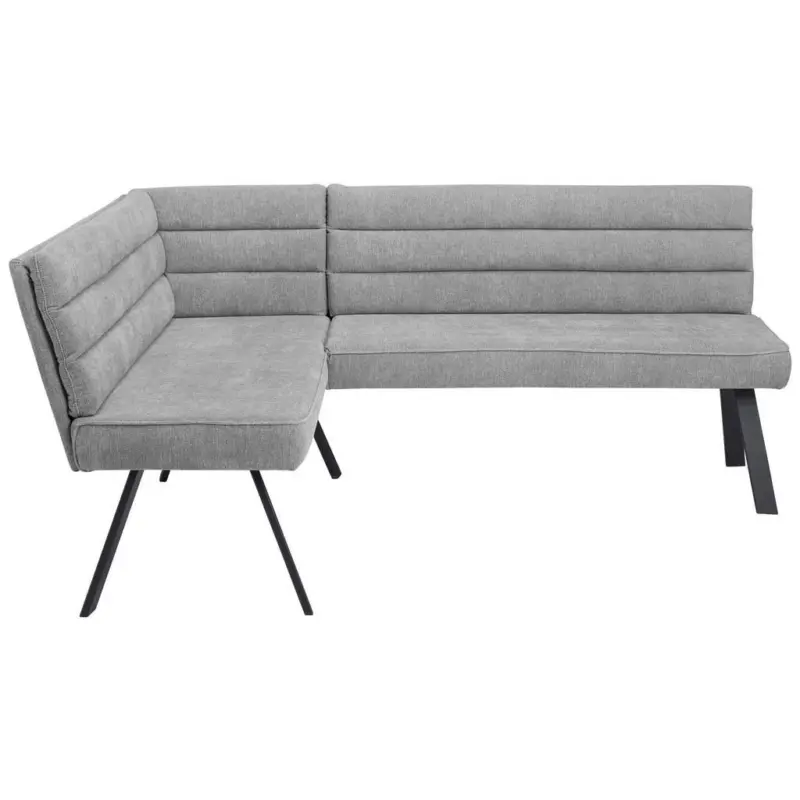 Eckbank 140/175 cm in Grau, Schwarz
