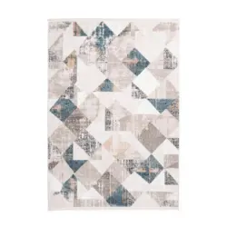 Vintage-Teppich 80/150 cm Akropolis Blau, Grau