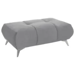 Hocker in Textil Hellgrau