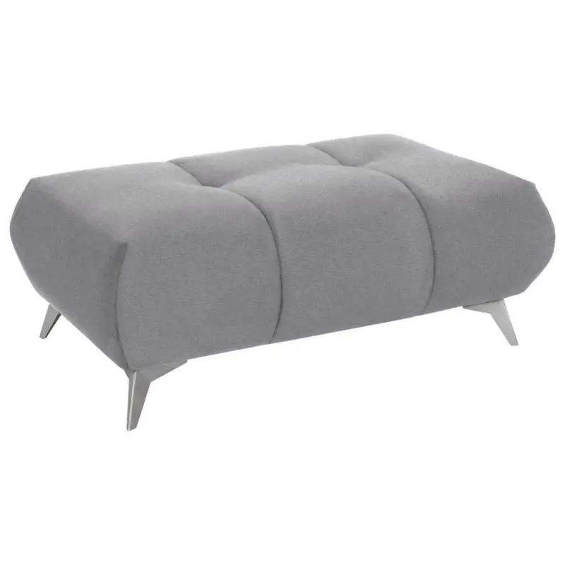 Hocker in Textil Hellgrau