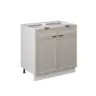 K&uuml;chenunterschrank Fame-Line GrauBeige 80 cm ohne Arbeitsplatte
