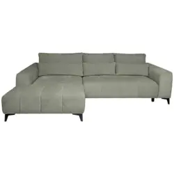Ecksofa in Chenille Mintgr&uuml;n 222/279 cm
