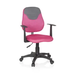 Jugenddrehstuhl in Grau, Pink