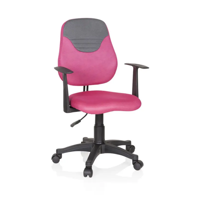 Jugenddrehstuhl in Grau, Pink