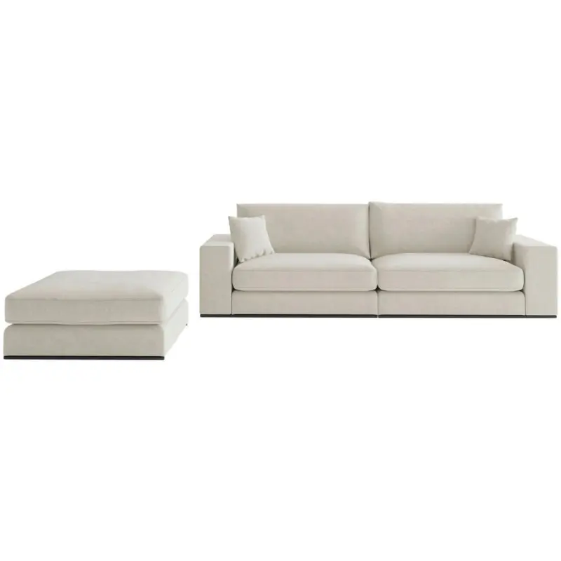 Sitzgarnitur Albreta in Webstoff Beige