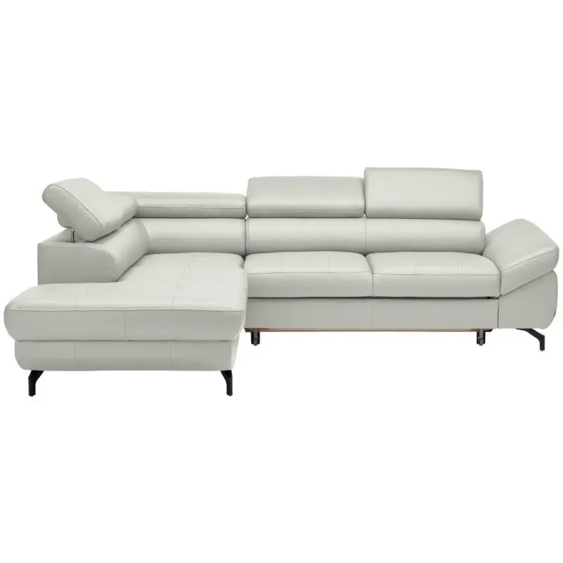 Ecksofa in Echtleder Wei&szlig; 220/270 cm