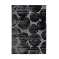 Webteppich 140/200 cm Circle Anthrazit