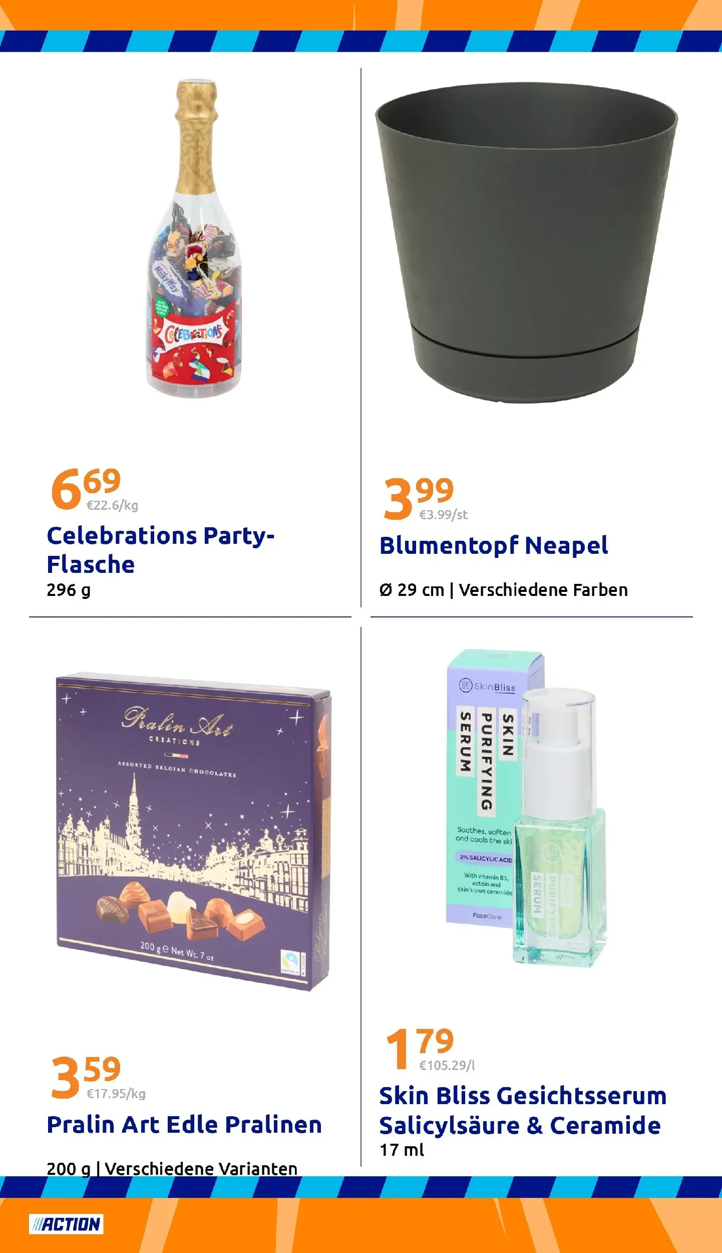 Action - Action: Kleine Preise, große Freude ab 05.05.2026 → Angebote nächste Woche | Seite: 28 | Produkte: Blumentopf, Celebrations, Ski, Serum
