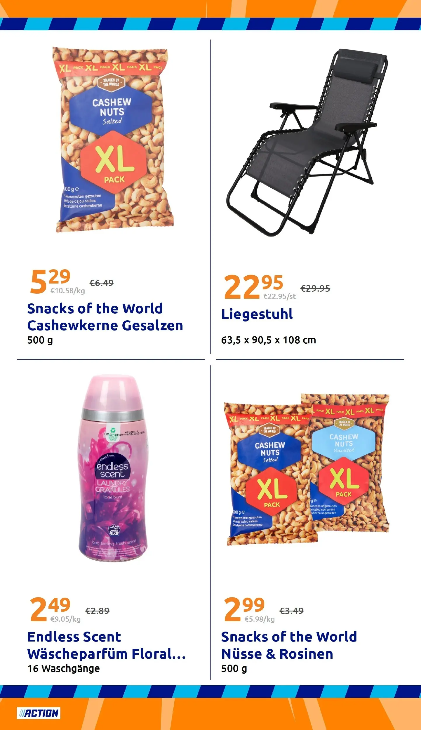 Action - Action: Kleine Preise, große Freude von 05.05.2026 - Aktuelle Angebote | Seite: 24 | Produkte: Nüsse, Rosinen, Liegestuhl
